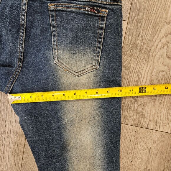 Y2K Vintage Just USA Distressed Flared Jeans Woman Size 13 Made in USA - Picture 8 of 8